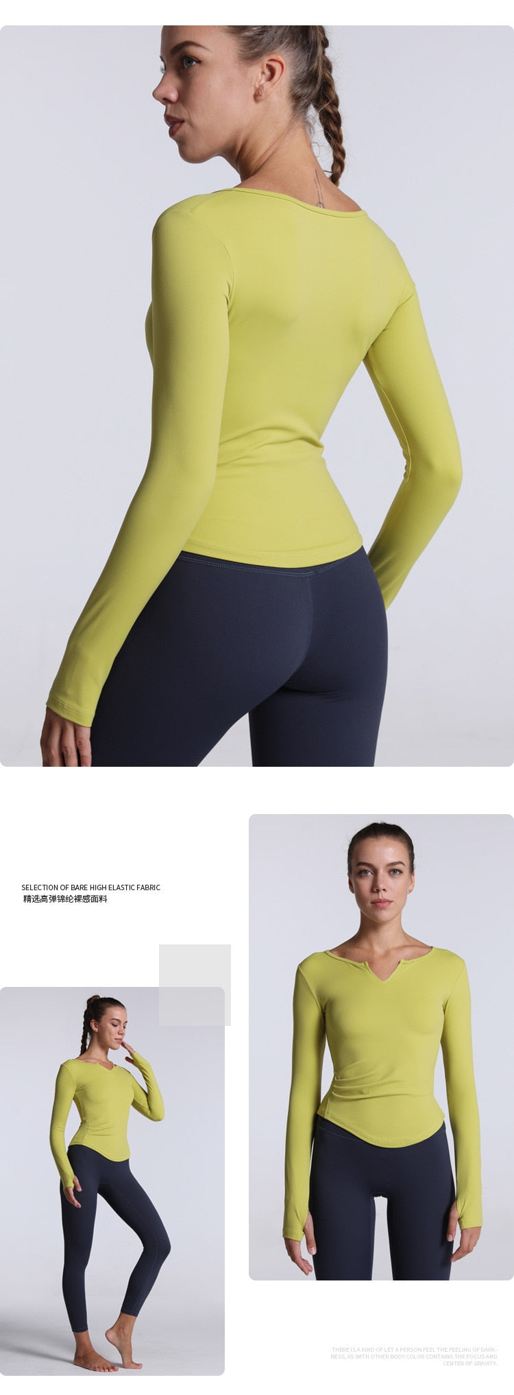 Blusa Manga Cumprida Gola V Move Act