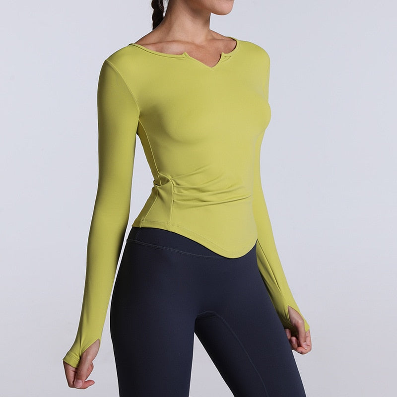 Blusa Manga Cumprida Gola V Move Act