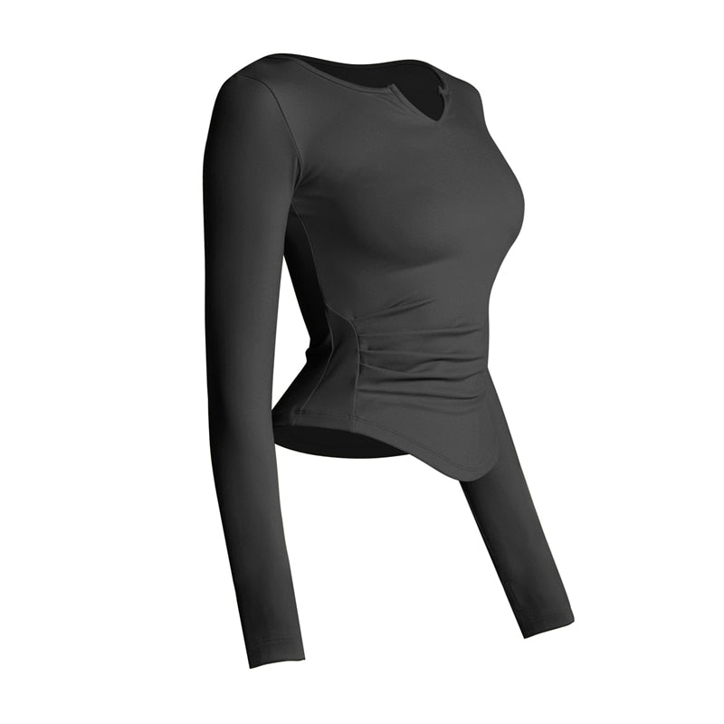 Blusa Manga Cumprida Gola V Move Act
