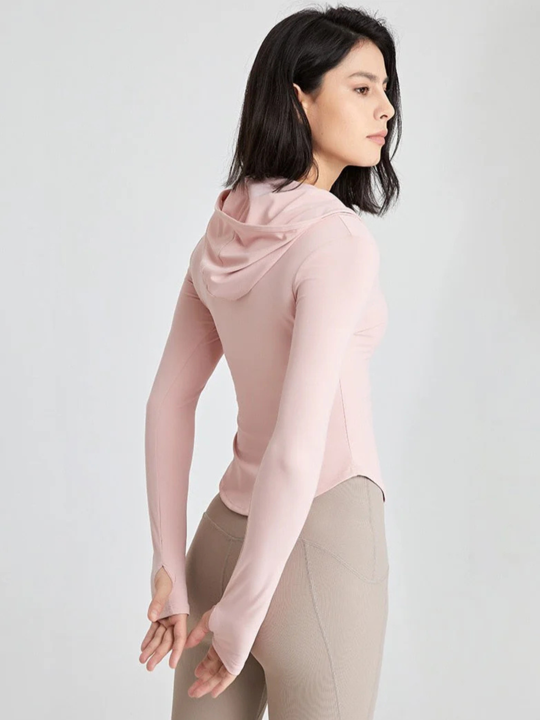 Blusa Fitness Manga Longa com Encaixe para Dedo