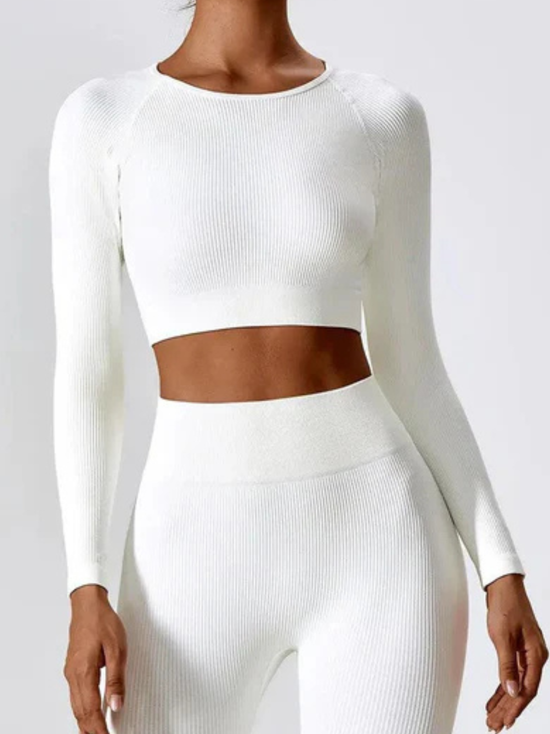 Cropped Act Fit Manga Longa Feminino