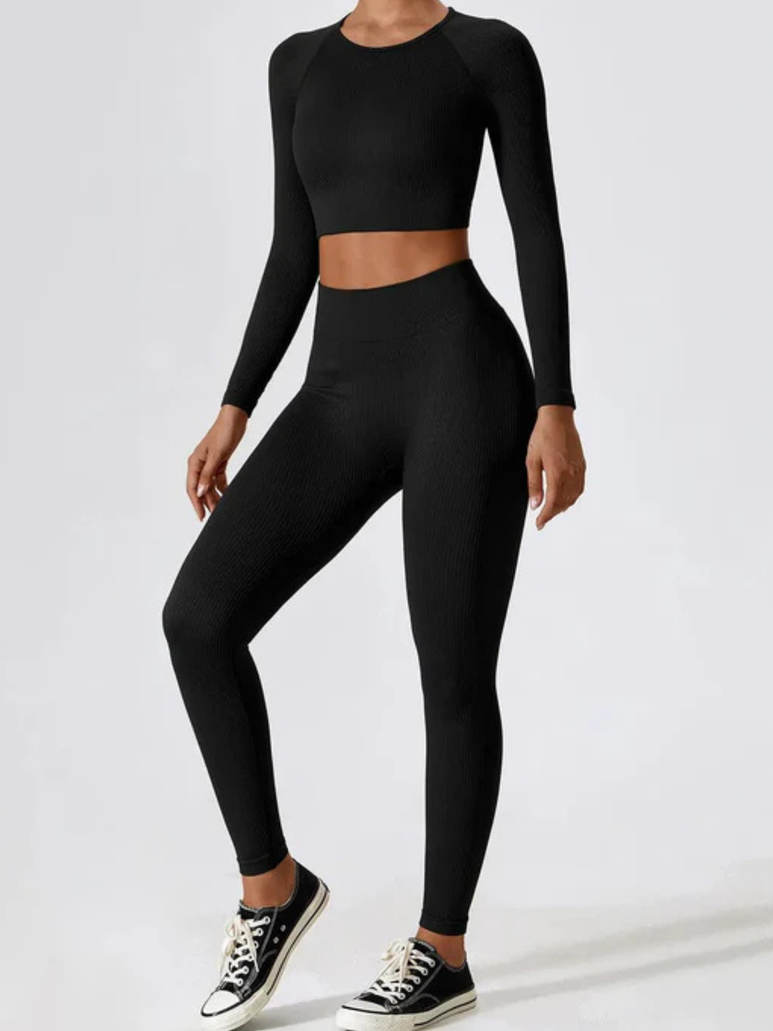 Cropped Act Fit Manga Longa Feminino