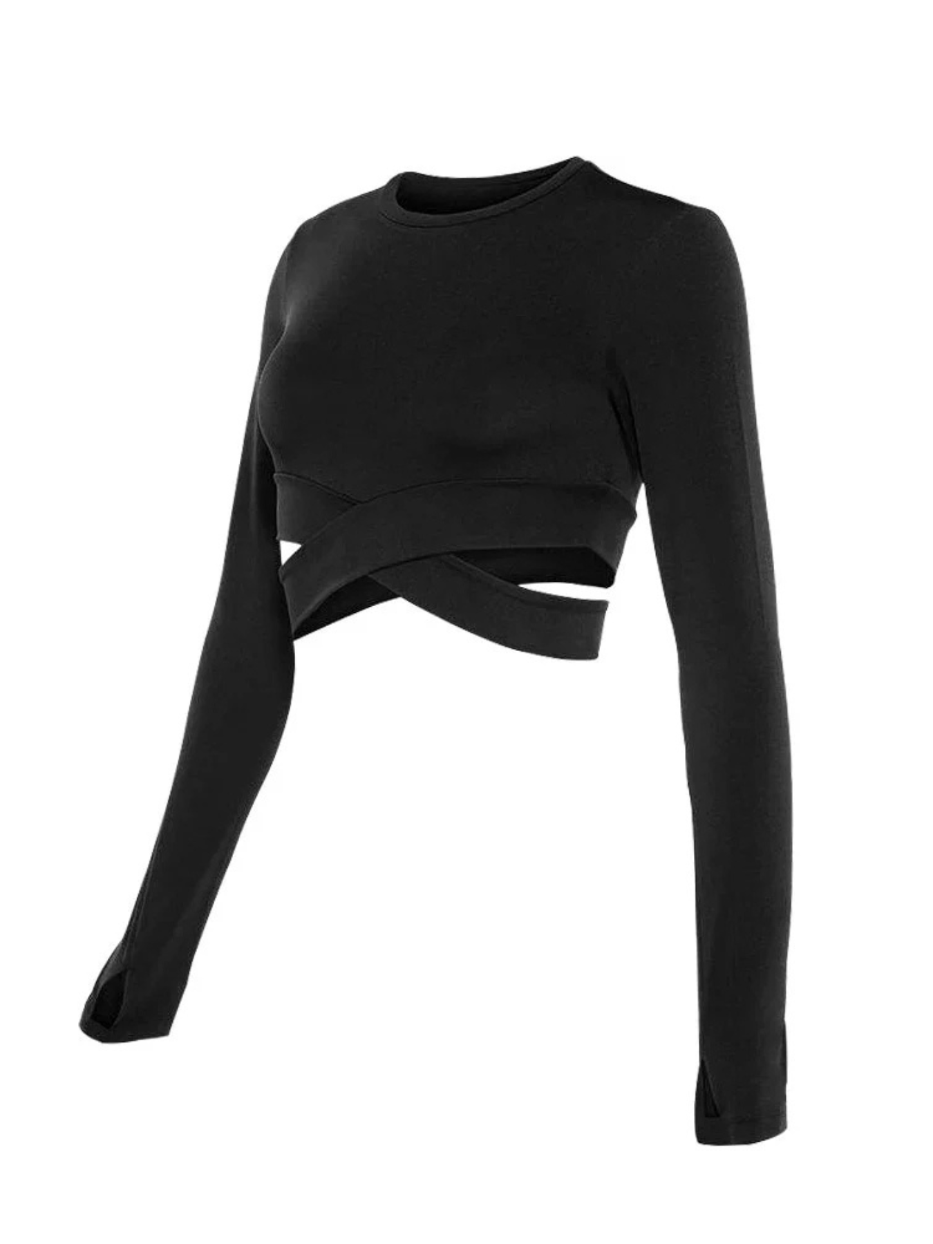 Cropped Manga Longa Move Act