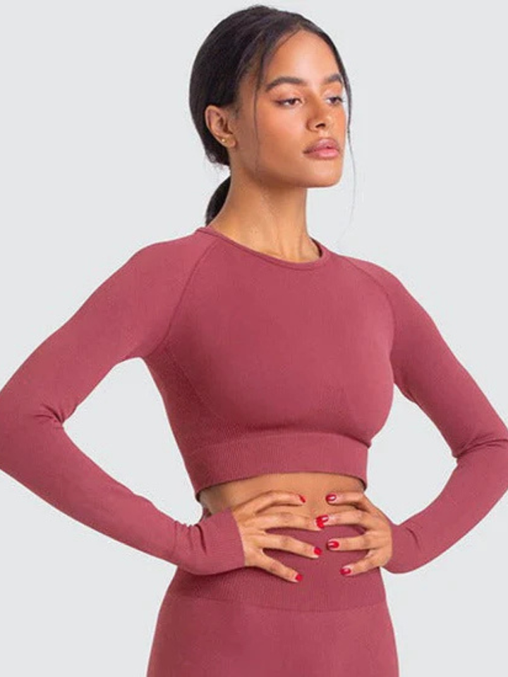 Cropped Act Fitness Manga Longa