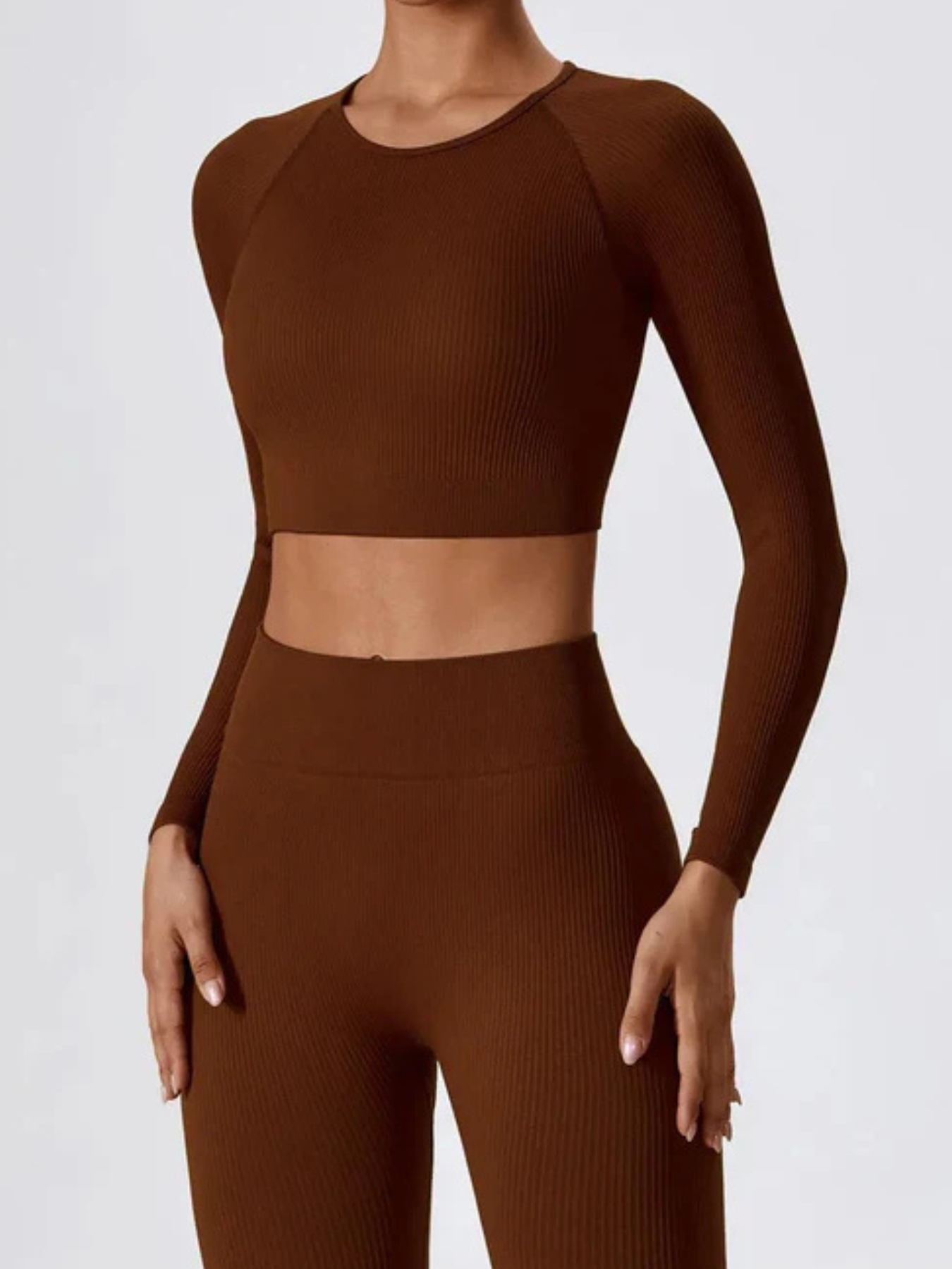 Cropped Act Fit Manga Longa Feminino