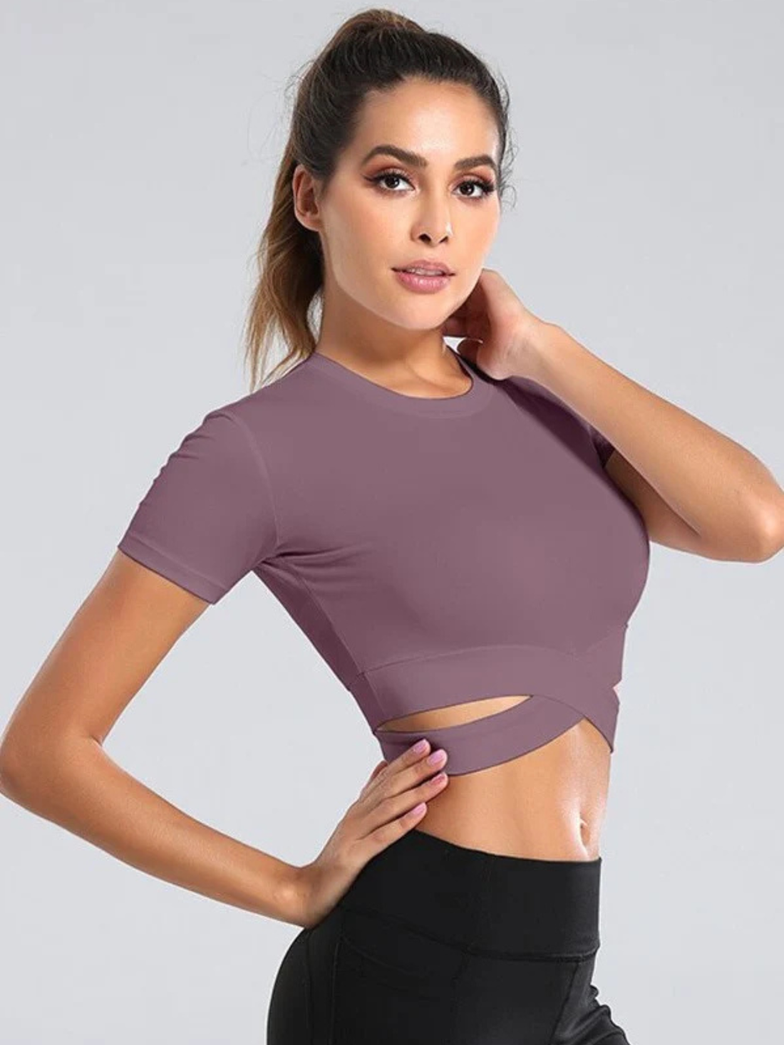 Cropped Manga Curta Move Act