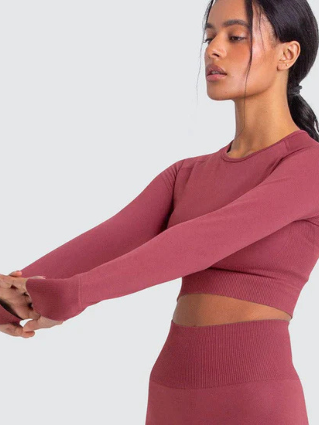 Cropped Act Fitness Manga Longa