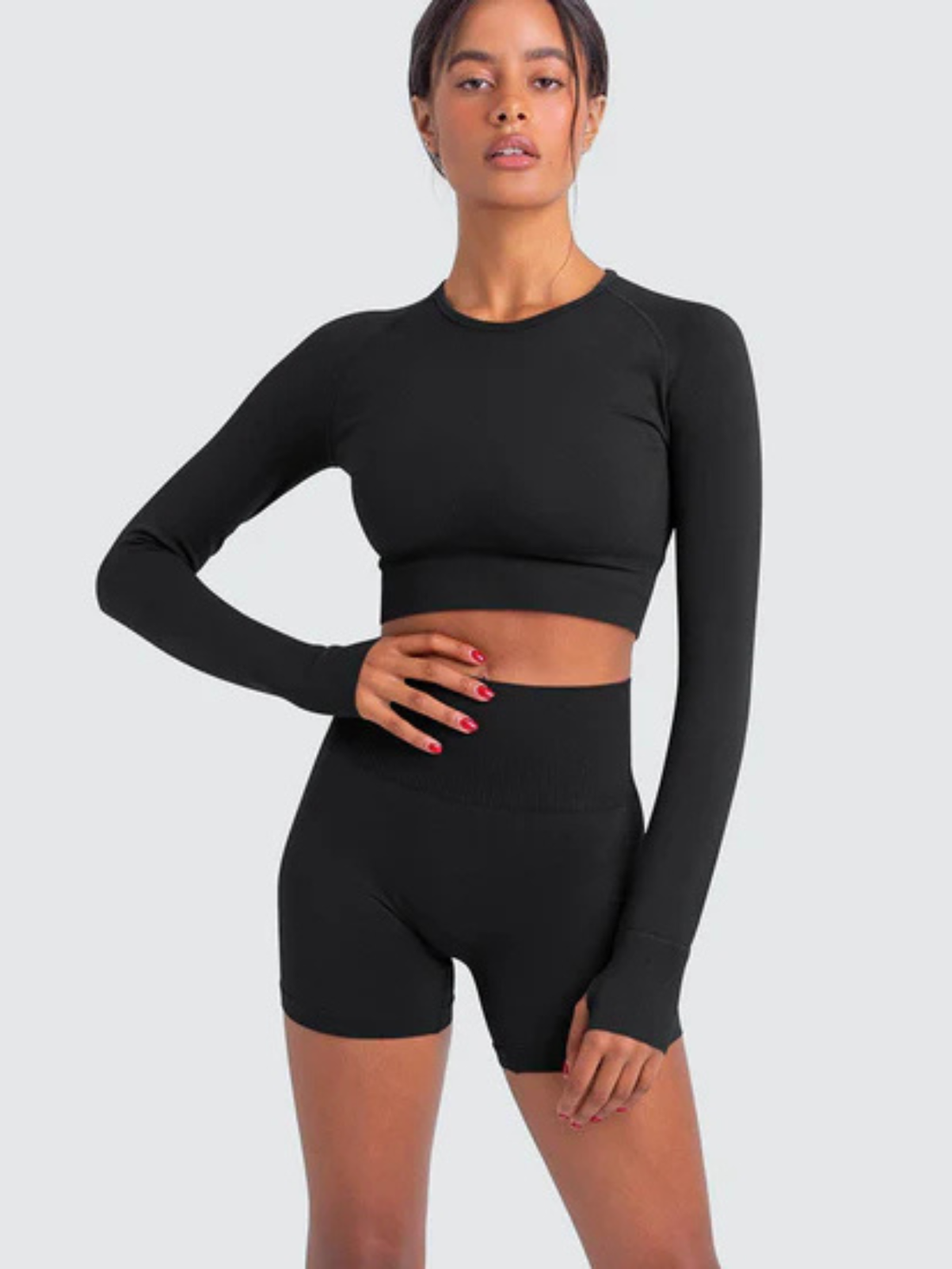 Cropped Act Fitness Manga Longa