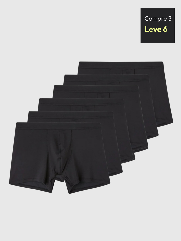 Kit 6x Cuecas Bamboo Fiber Performance - Toque Gelado Ultra Macio