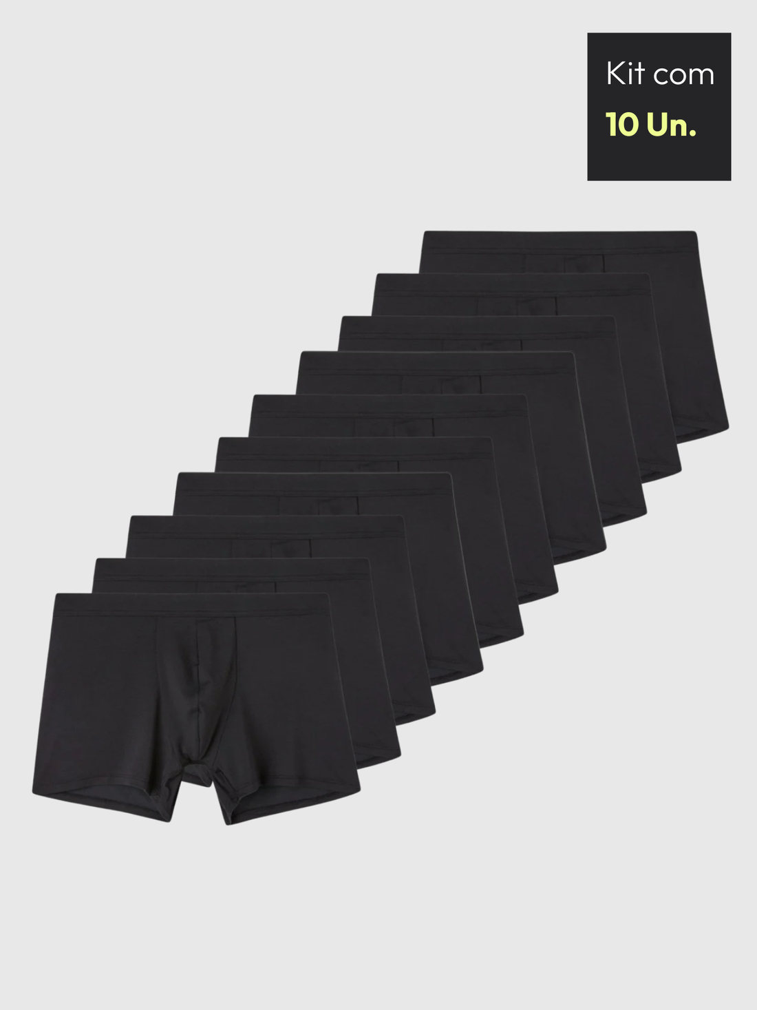 Kit 10x Cuecas Bamboo Fiber Performance - Toque Gelado Ultra Macio