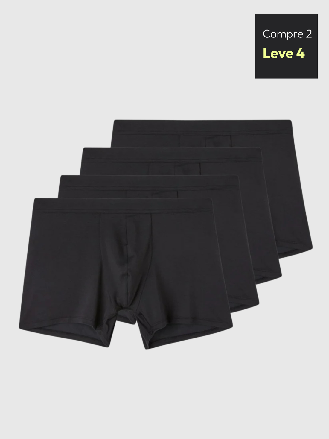 Kit 4x Cuecas Bamboo Fiber Performance - Toque Gelado Ultra Macio