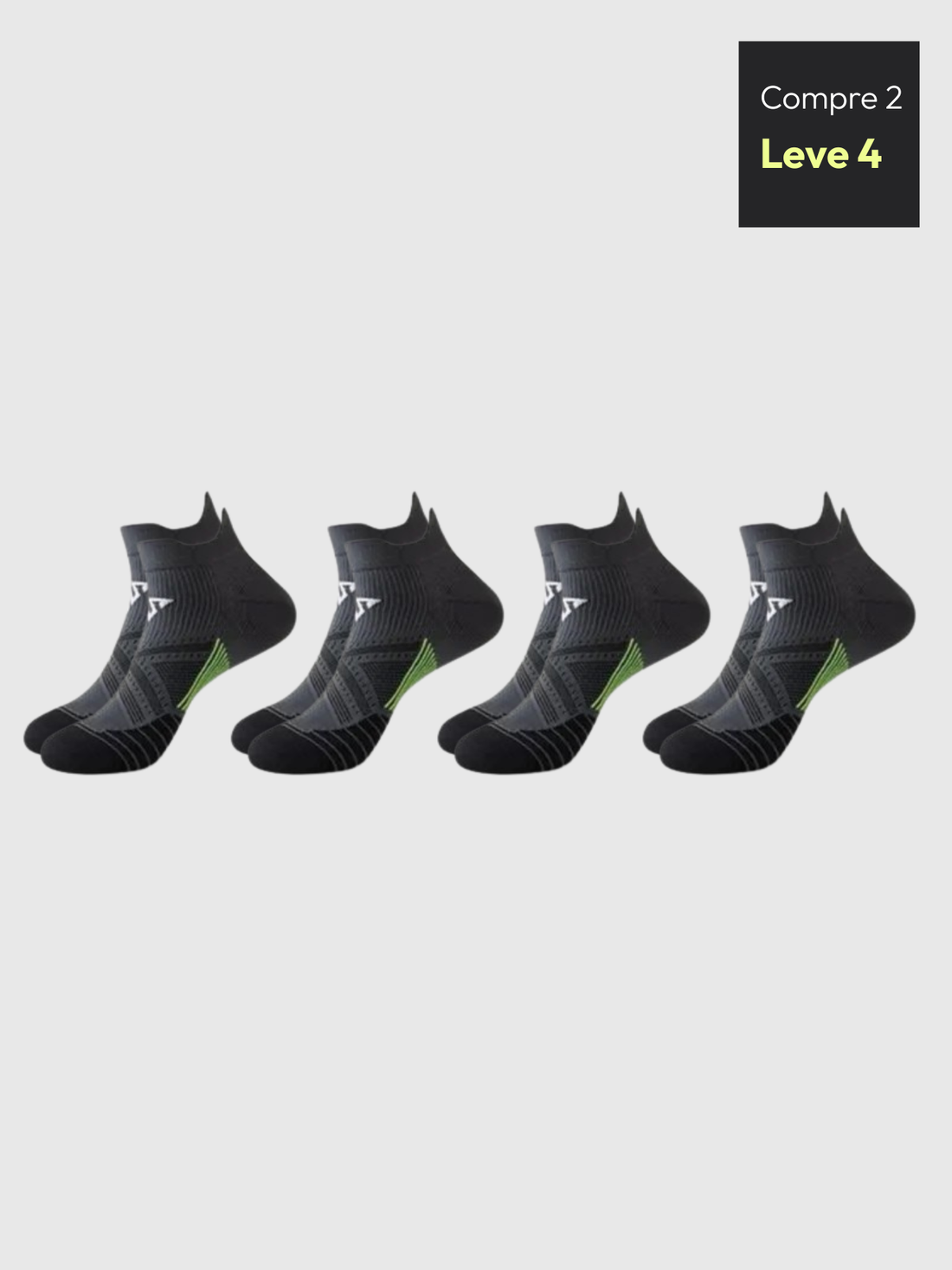 Kit 4 Pares - Meia Running Move Act