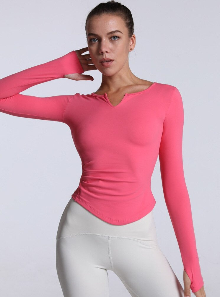 Blusa Manga Cumprida Gola V Move Act