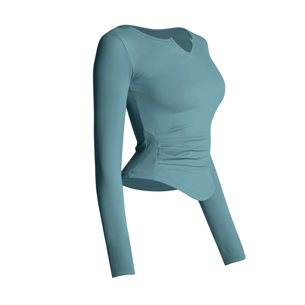 Blusa Manga Cumprida Gola V Move Act