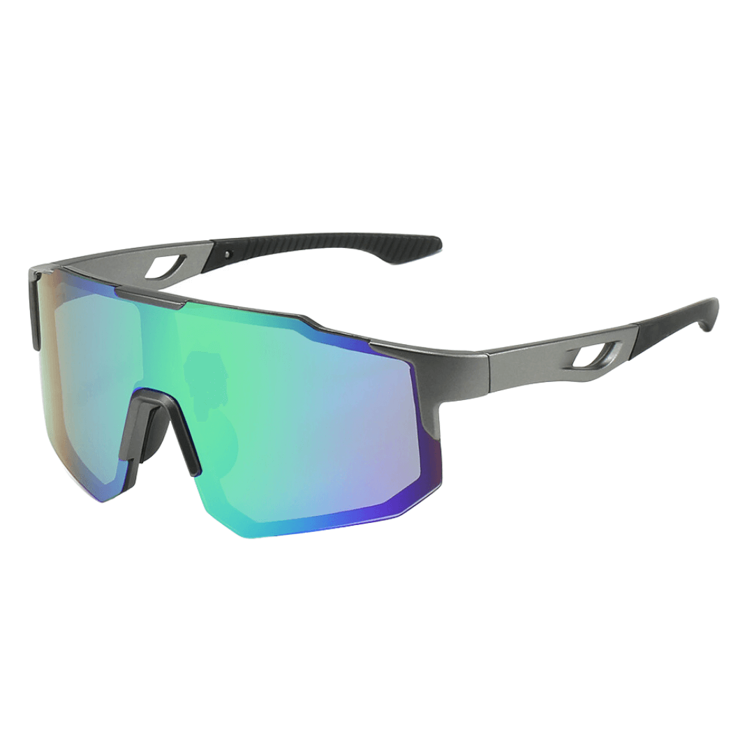Flux Grafite/Verde  - Óculos de Sol para Corrida Ciclismo e Beach Tennis
