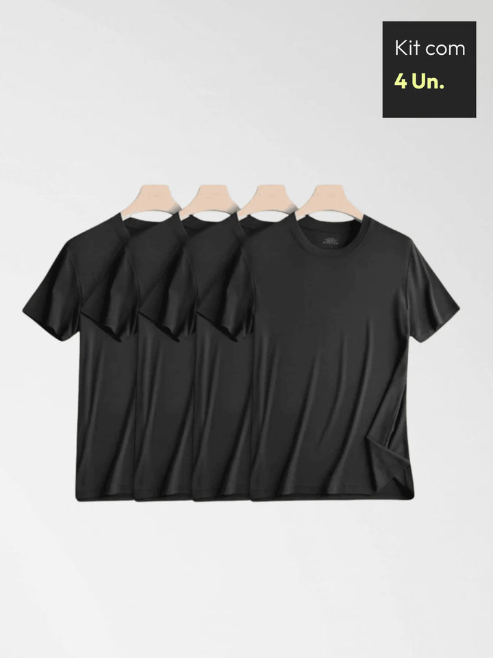 Kit 4 Camiseta Essential Move - Modal e Elastano
