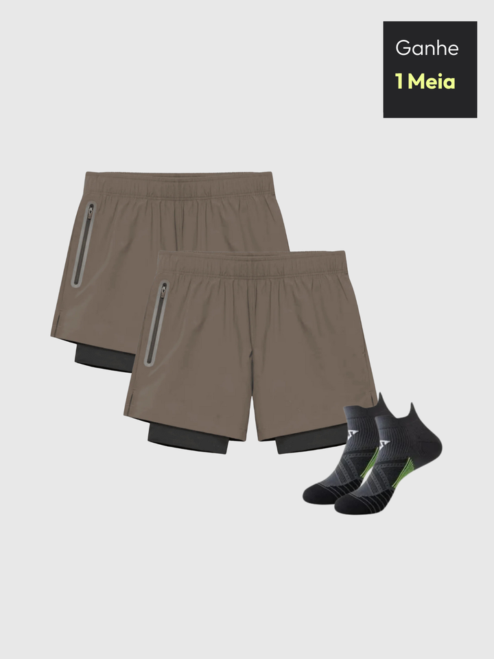 Kit 2 Short Dynamic + 1 Par de Meia - com cupom MEIABRINDE