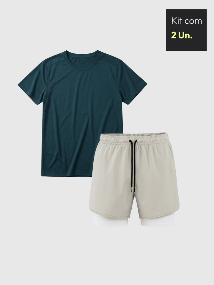 Conjunto Corrida: 1x Camiseta MUVTOUCH™ + 1x Short Corrida
