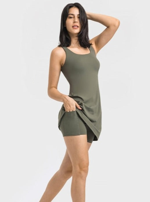 Vestido Sport - Short e Bolso Interno