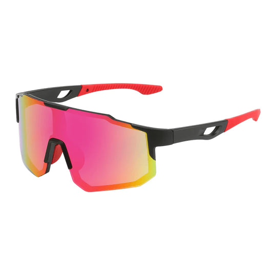 Flux  Preto/Vermelho  - Óculos de Sol para Corrida Ciclismo e Beach Tennis